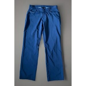 Under Armour Golf Pants Stretch Casual Embroidered Logo Blue Men's 36x32 JBHS